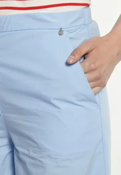 Outlet River Woods Lange wijde popeline broek blauw -