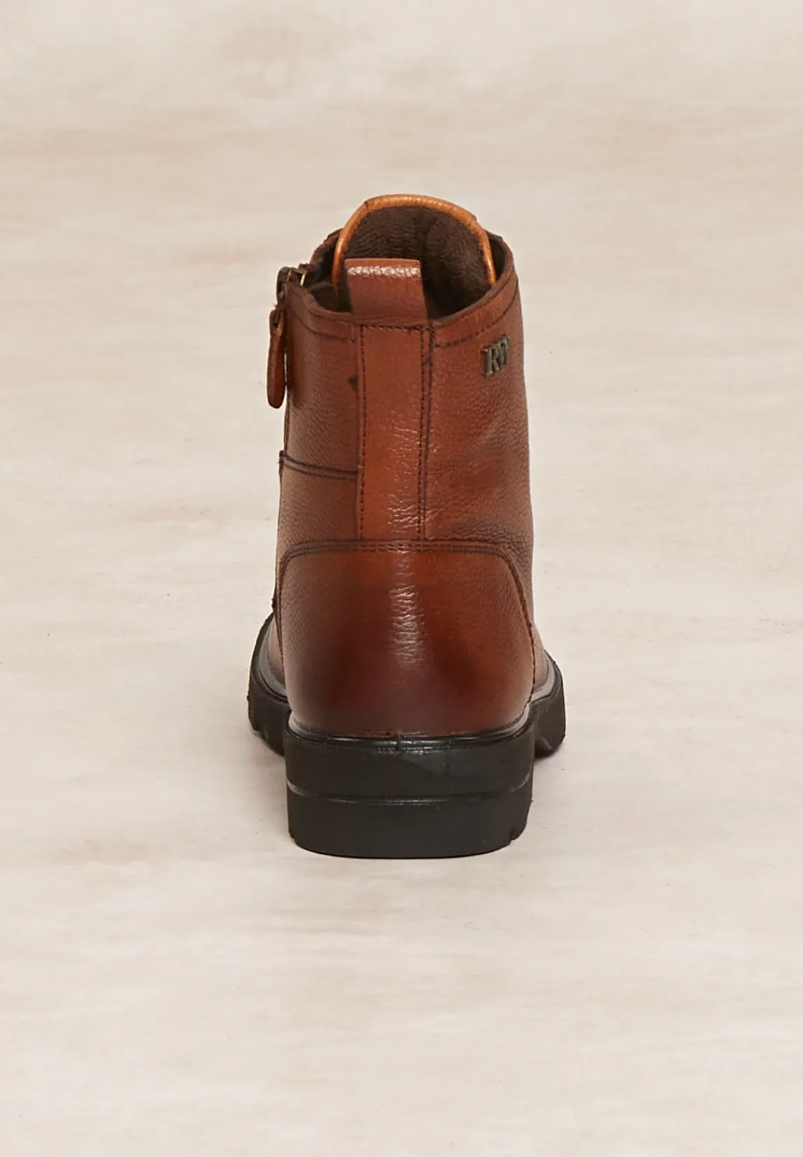 Sale River Woods Lederen enkellaarzen met veters bruin -