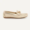 New River Woods Lederen gevlochten loafers écru -