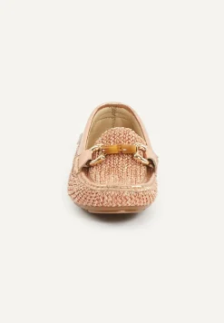 Clearance River Woods Lederen gevlochten loafers roze -