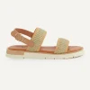Hot River Woods Lederen gevlochten sandalen groen -