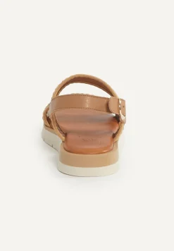 Hot River Woods Lederen gevlochten sandalen groen -