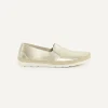 Fashion River Woods Lederen loafers goudkleur -