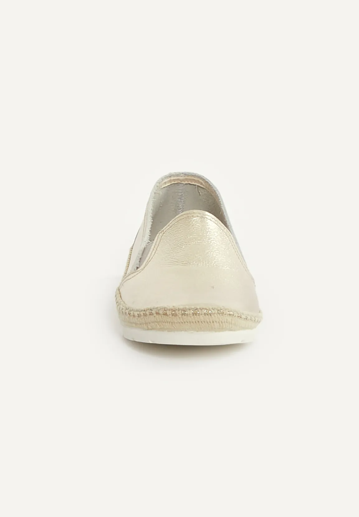 Fashion River Woods Lederen loafers goudkleur -