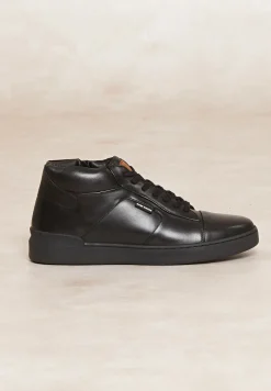 Outlet River Woods Lederen sneakers met veters zwart -