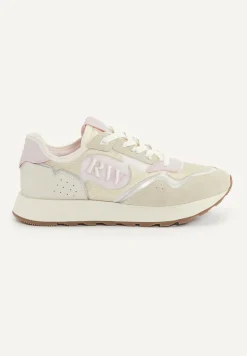 Outlet River Woods Lederen sneakers met veters beige -