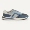 Best River Woods Lederen sneakers met veters blauw -