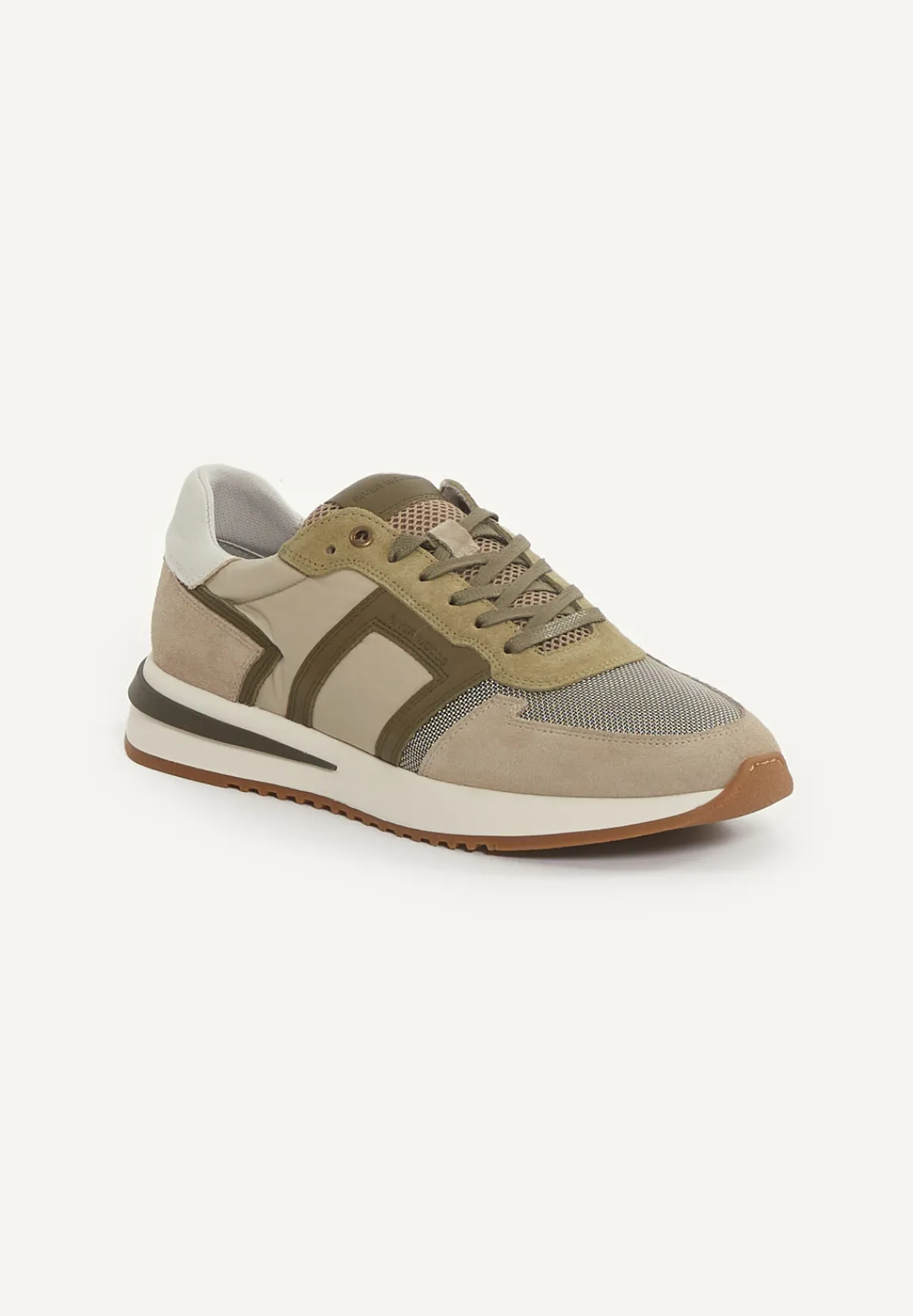 Online River Woods Lederen sneakers met veters kaki -