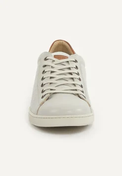 New River Woods Lederen sneakers met veters écru -