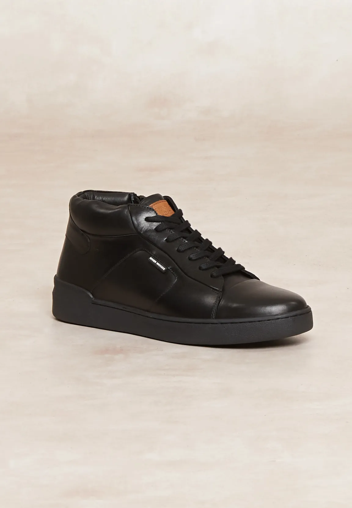 Outlet River Woods Lederen sneakers met veters zwart -