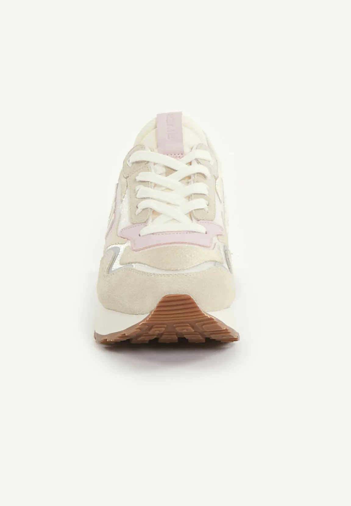 Outlet River Woods Lederen sneakers met veters beige -