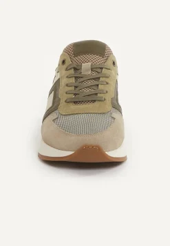 Online River Woods Lederen sneakers met veters kaki -