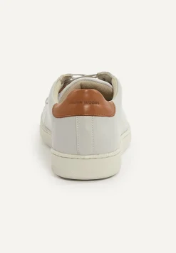 New River Woods Lederen sneakers met veters écru -