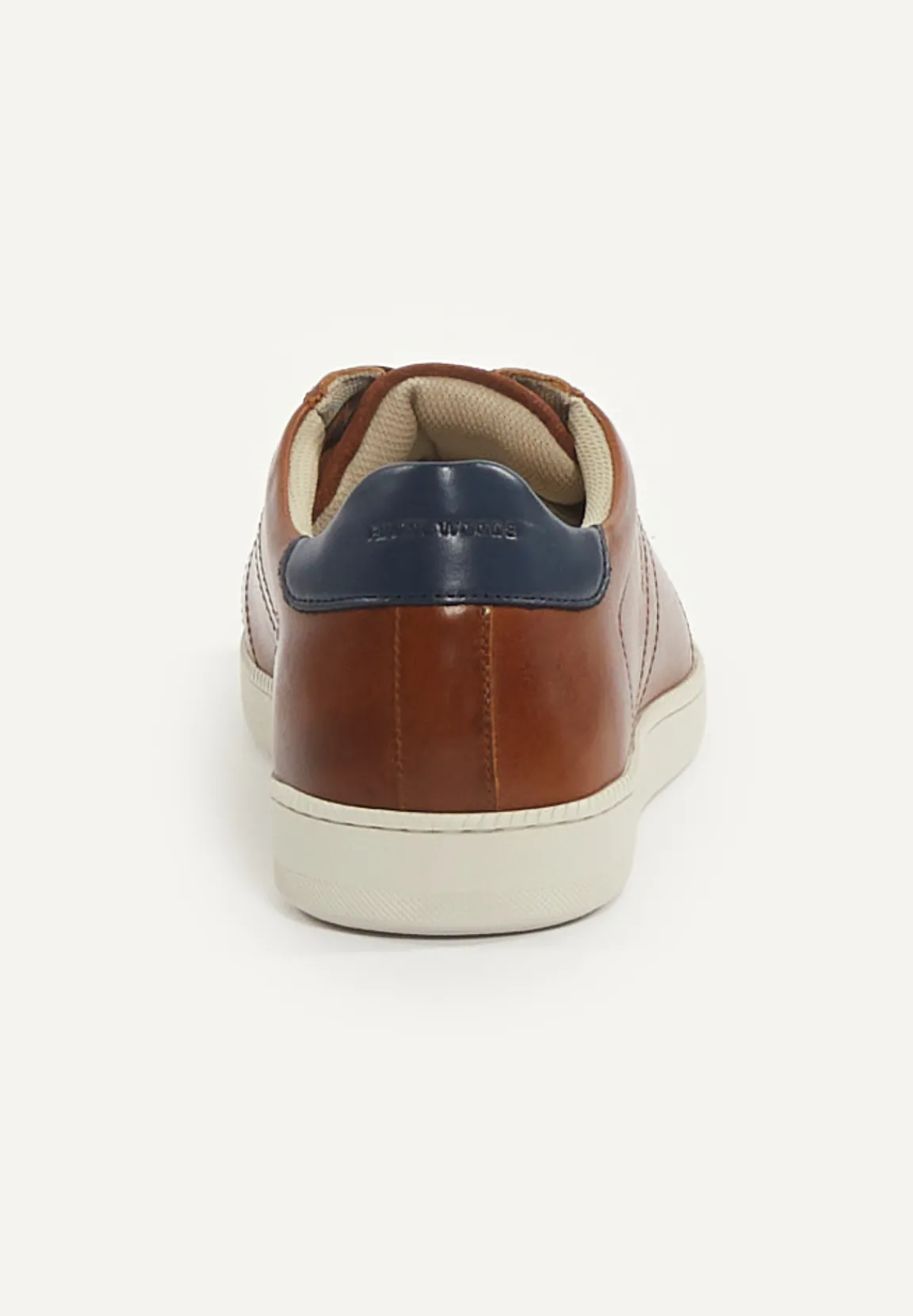Best River Woods Lederen sneakers met veters bruin -