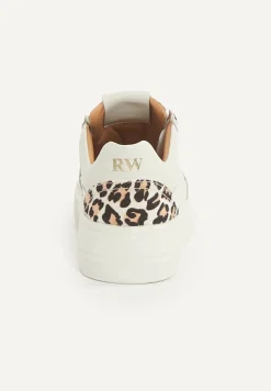 Fashion River Woods Lederen sneakers met veters écru -