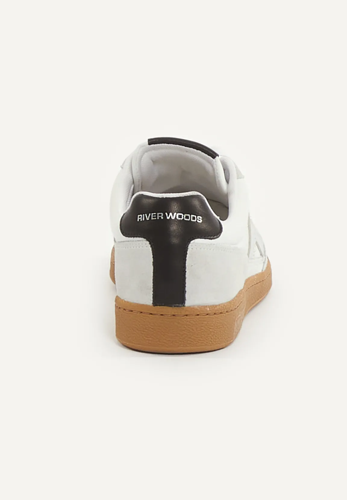 Discount River Woods Lederen sneakers met veters écru -
