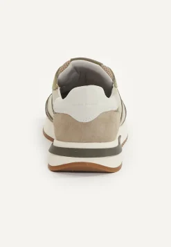Online River Woods Lederen sneakers met veters kaki -