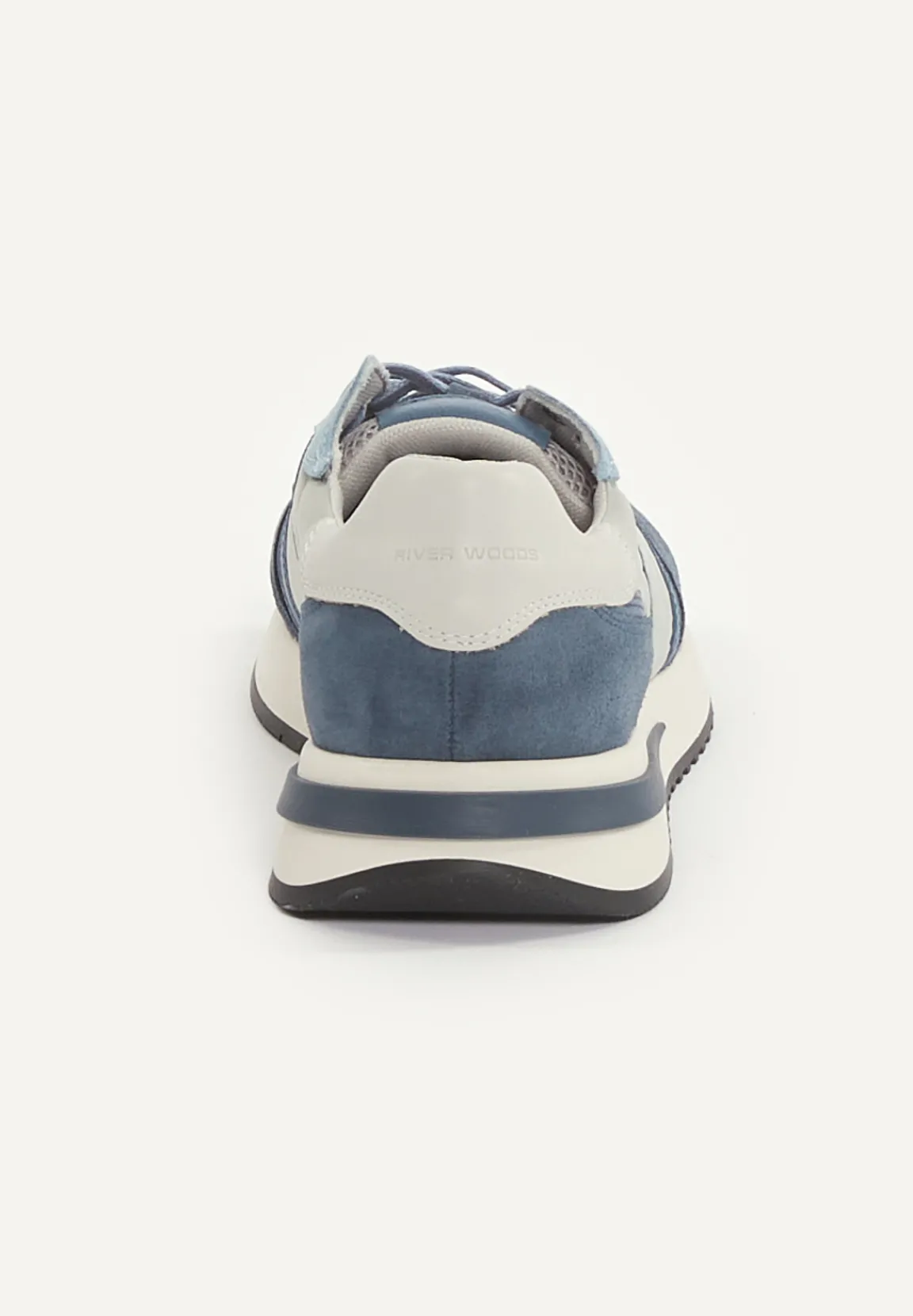 Best River Woods Lederen sneakers met veters blauw -