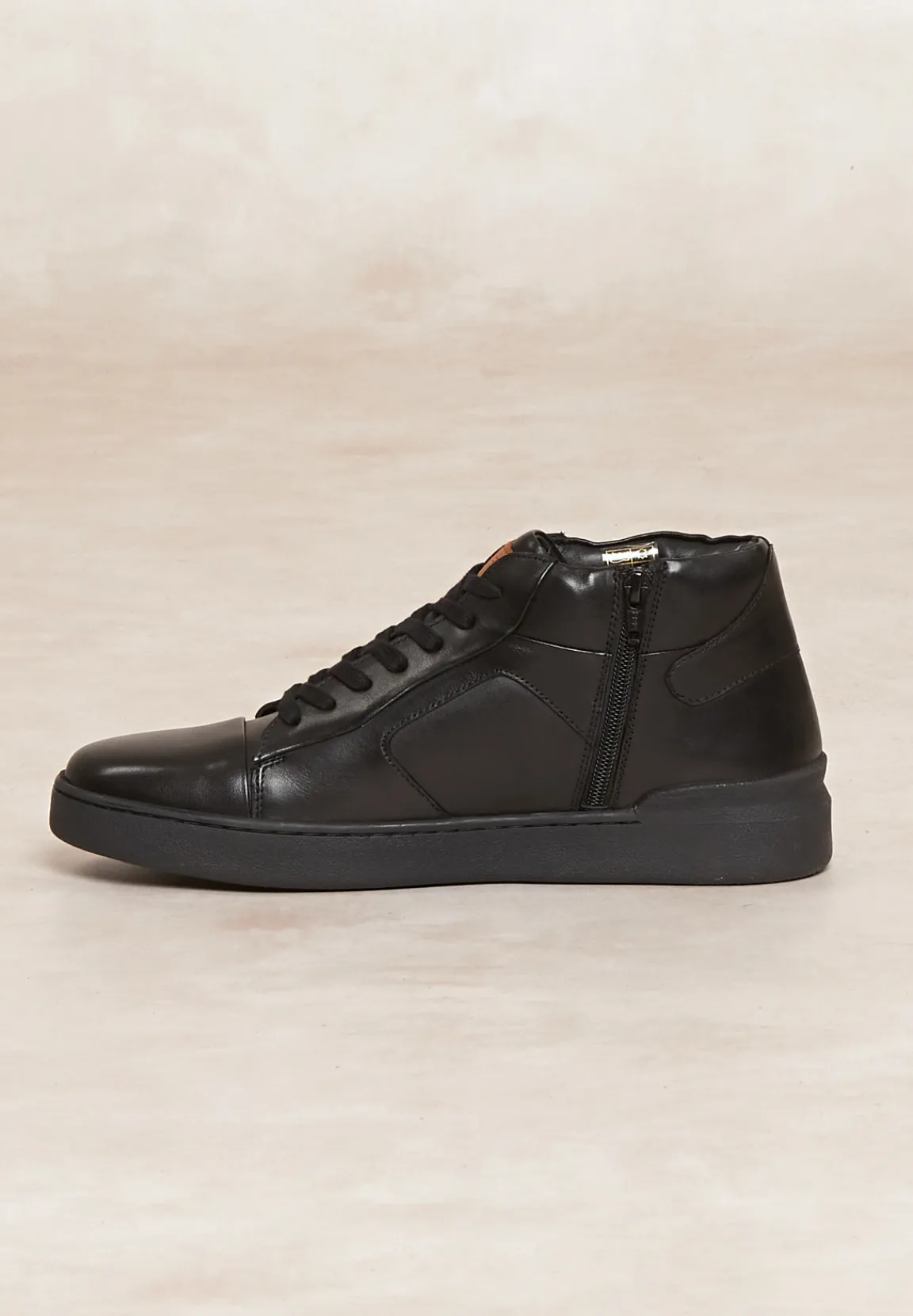 Outlet River Woods Lederen sneakers met veters zwart -