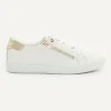 Sale River Woods Lederen sneakes rits en veters wit -