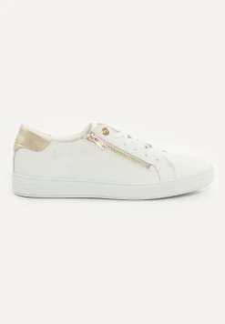 Sale River Woods Lederen sneakes rits en veters wit -