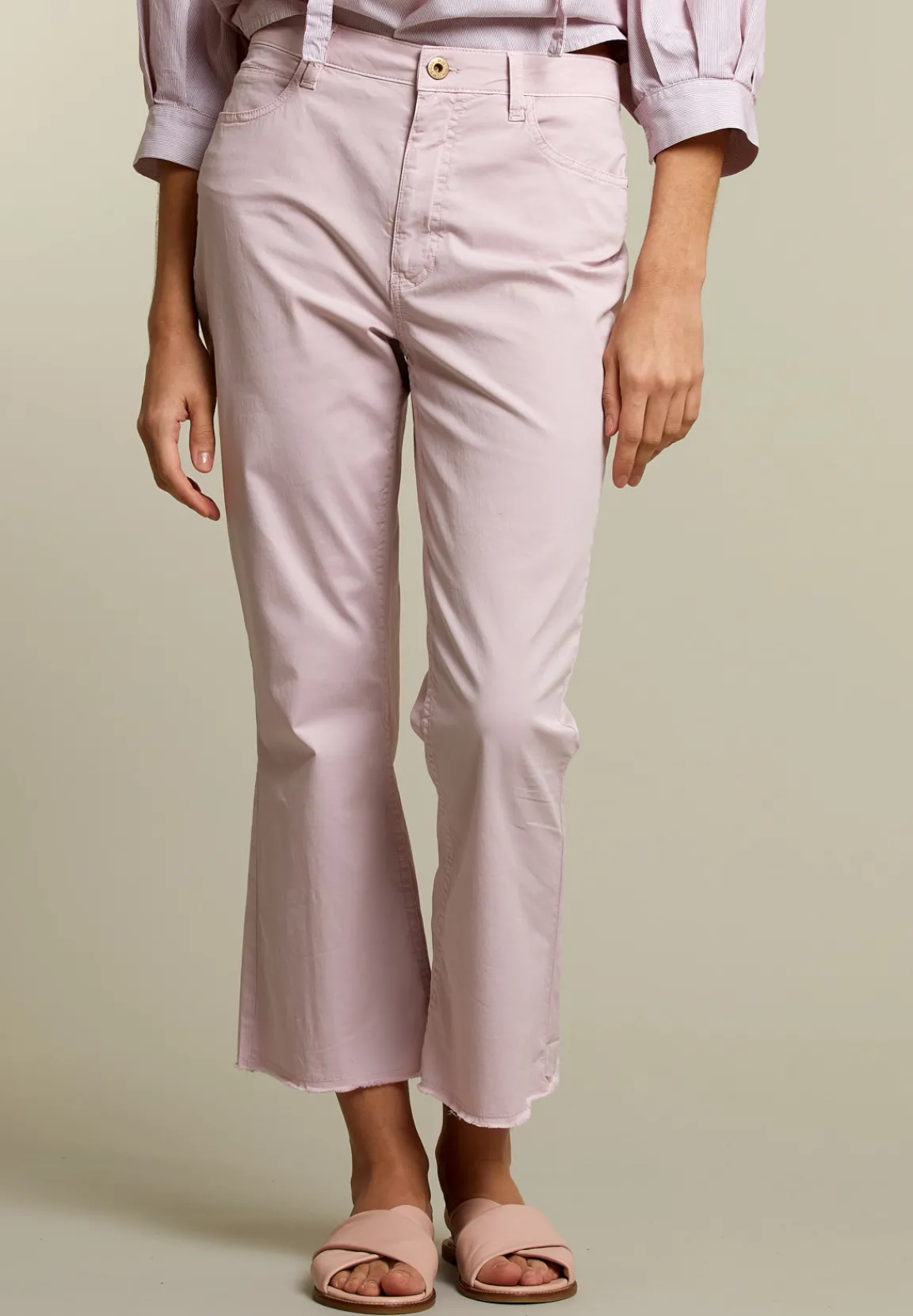 Fashion River Woods Lila broek in katoen -