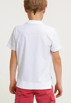 Best River Woods Loose fit fancy T-shirt borstzak wit -