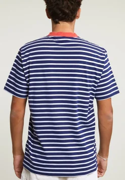Fashion River Woods Loose fit gestreepte T-shirt blauw/wit -
