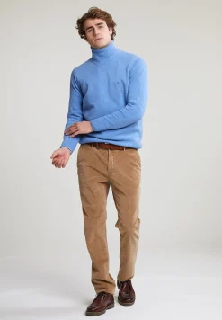 Hot River Woods Loose fit wol-kasjmier rolkraag trui sky mix -