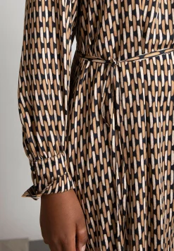 Hot River Woods Loszittende jurk in viscose in bruin -