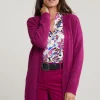 Online River Woods Magenta lange V-hals cardigan lange mouwen -