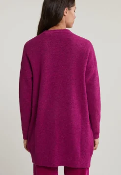 Online River Woods Magenta lange V-hals cardigan lange mouwen -