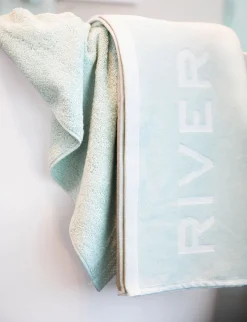 Online River Woods Maxi badlaken in blauw -