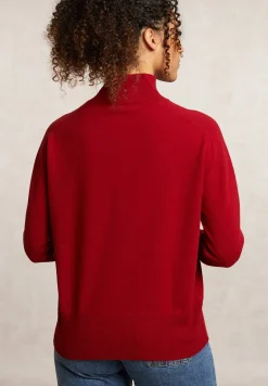 Discount River Woods Merinotrui opstaande kraag rood -