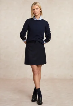 Best River Woods Merinotrui ronde hals navy -