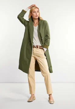 New River Woods Metallic V-hals trui lange mouwen beige -