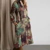 Fashion River Woods Midi-jurk in katoen in multi -
