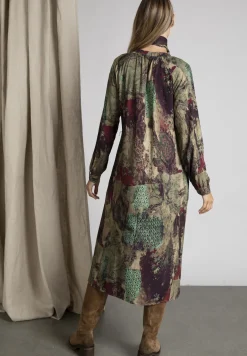 Fashion River Woods Midi-jurk in katoen in multi -