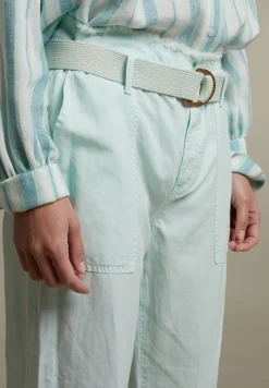 New River Woods Mint broek met ceintuur -
