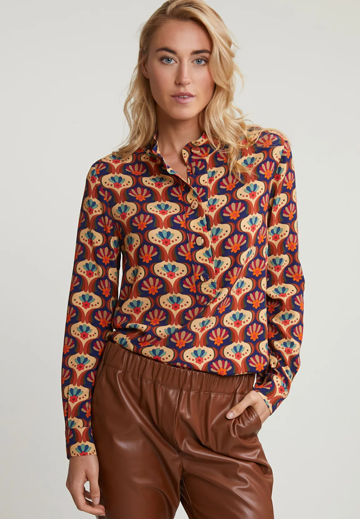 New River Woods Multi fantasie blouse lange mouwen -