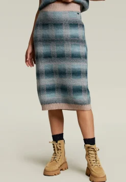 Outlet River Woods Multi gebreide jacquard midirok -