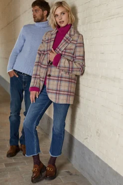 Outlet River Woods Multi geruite aansluitende blazer -