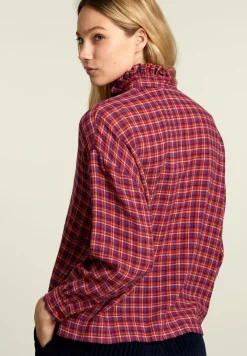 Hot River Woods Multi geruite blouse -