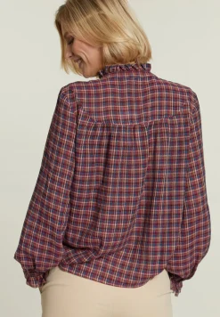 Discount River Woods Multi geruite blouse fantasie hals -