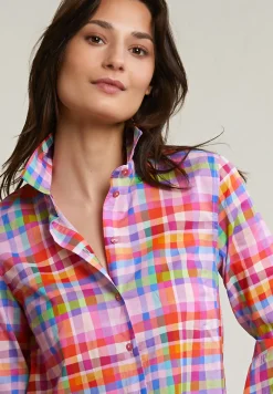 New River Woods Multi geruite blouse lange mouwen -