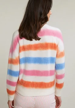 Online River Woods Multi gestreepte alpaca-zuivere scheerwol trui -