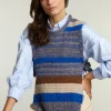 Discount River Woods Multi gestreepte debardeur ronde hals -