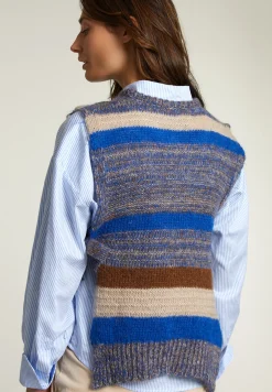 Discount River Woods Multi gestreepte debardeur ronde hals -