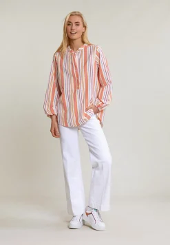Best River Woods Multi gestreepte lange blouse -