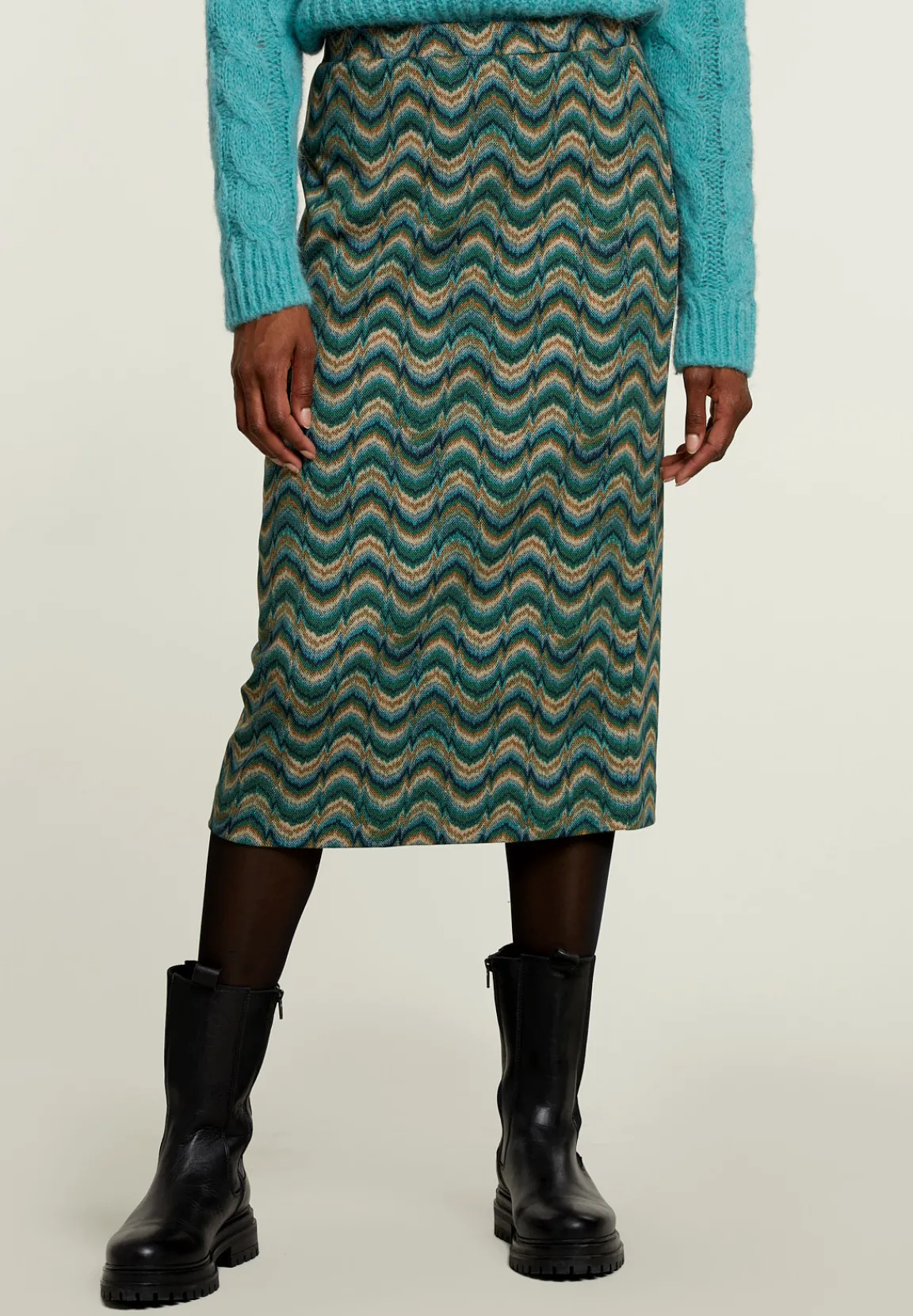 New River Woods Multi jacquard midirok -